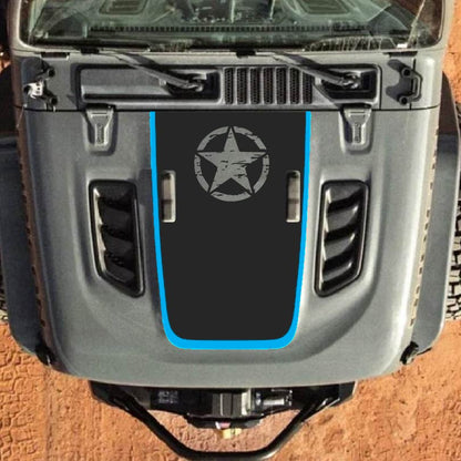 Hood Decal for Jeep Wrangler JL JLU Gladiator JT Rubicon Hood 2018+ Style #82