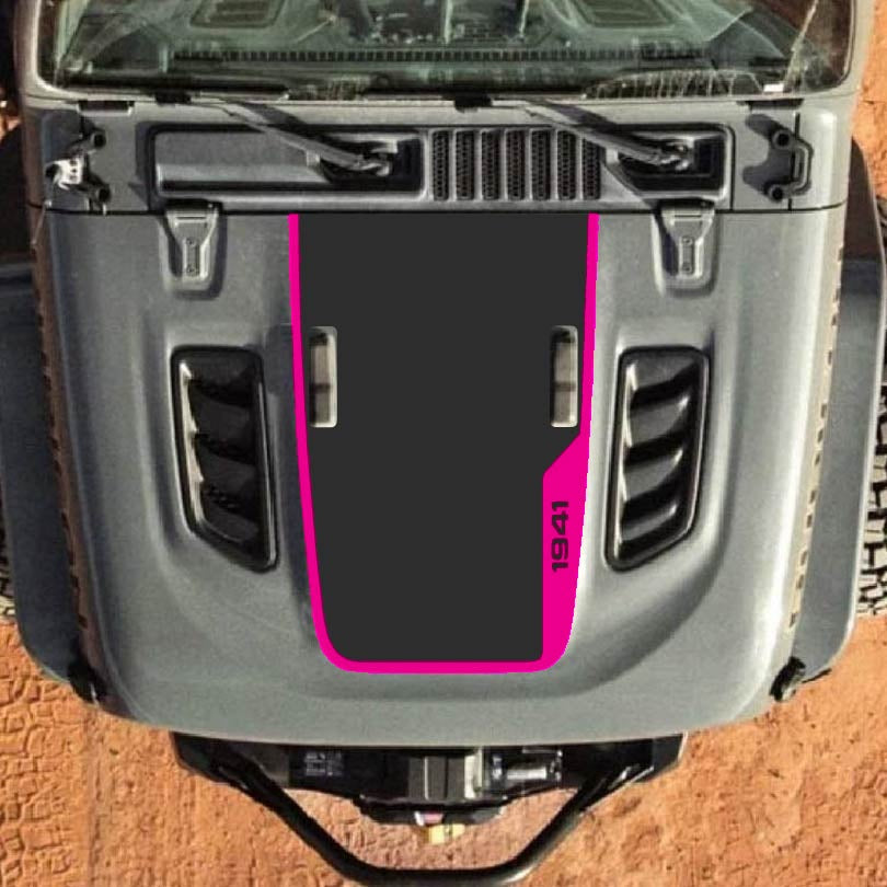 Hood Decal for Jeep Wrangler JL JLU Gladiator JT Rubicon Hood 2018+ Style #12