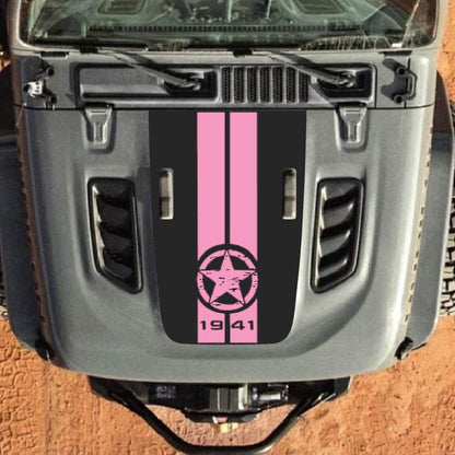 Hood Decal for Jeep Wrangler JL JLU Gladiator JT Rubicon Hood 2018+ Style #57