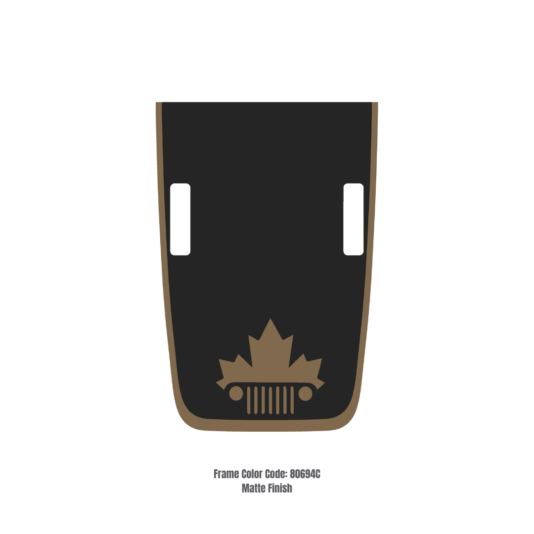 CARCODE Hood Decal/Sticker - Canada Style Kit – for JL/JLU/JT/4XE Rubicon Hood – Made in Canada - 4X4 WAVERS