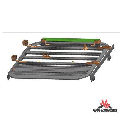 4x4wavers Roof Rack with Telescopic Ladder - WS Style - 4X4 WAVERS