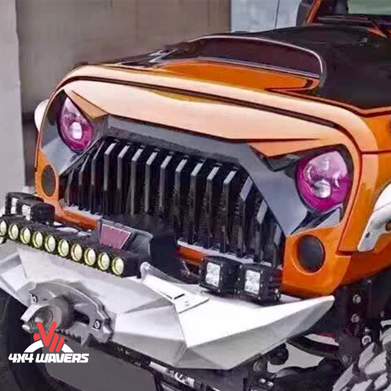 4x4wavers Grille - New Angry Style Front Grille - 4X4 WAVERS