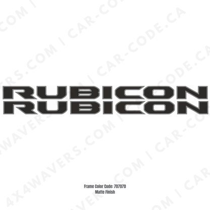 4x4wavers Rubicon Style Decal Sticker Kit for Hood Sides – Vinyl Car Decals for Jeep Wrangler Models – 2x Rubicon Decals – Made in Canada - 4X4 WAVERS