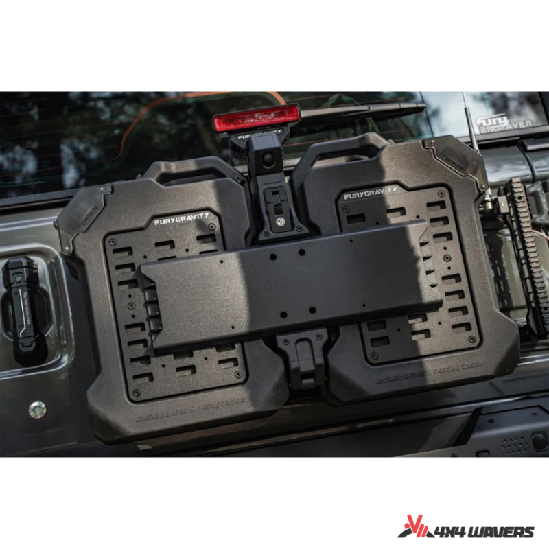 4x4wavers Fury Aluminum Multifunction Box - &nbsp;Tailgate Equipment Integrated Set - Rear Integrated Kit with 2 Gas Cans Tanks and storage with numeric locks - 4X4 WAVERS