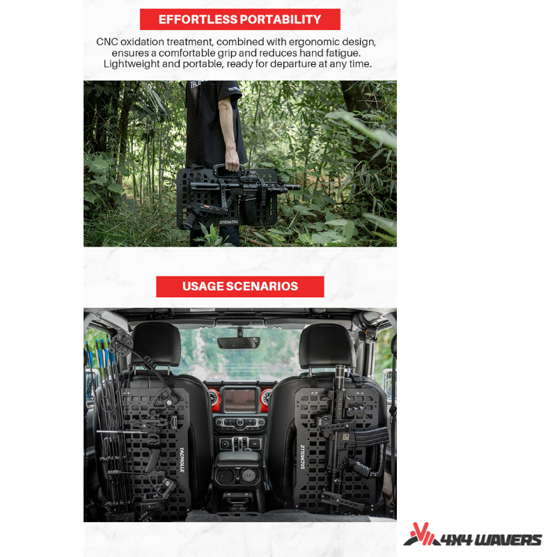 4x4wavers Tacmolle Portable Seat Extension Multifunction Panel and Hunting Weapon Carrier - 4X4 WAVERS