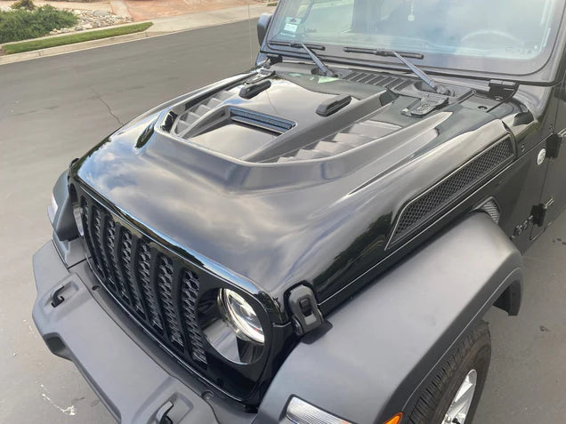 4x4wavers Hood - 10th Anniversary Style for Jeep Wrangler JL / JLU / 4XE /JT