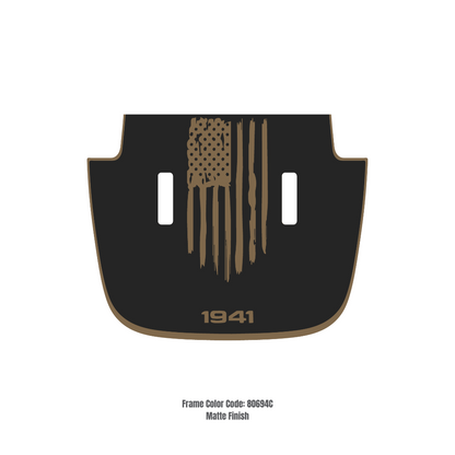 CARCODE Hood Decal/Sticker - America 1941 Style Kit – for JL/JLU/JT/4XE Sahara Hood – Made in Canada - 4X4 WAVERS
