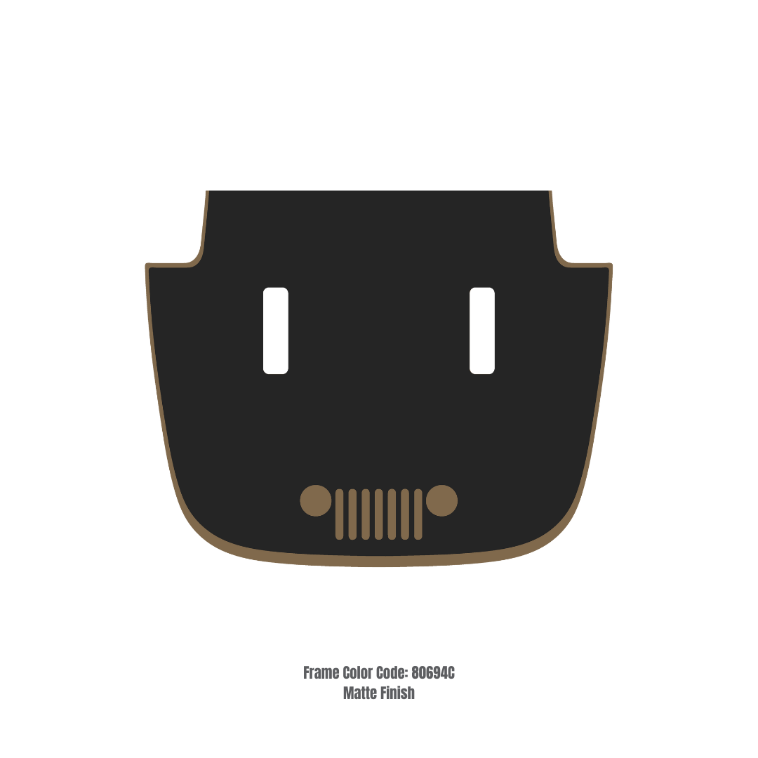 CARCODE Hood Decal/Sticker – for JL/JLU/JT/4XE Sahara Hood – Made in Canada - 4X4 WAVERS