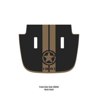 CARCODE Hood Decal/Sticker - Star Stripe Style Kit – for JL/JLU/JT/4XE Sahara Hood – Made in Canada - 4X4 WAVERS