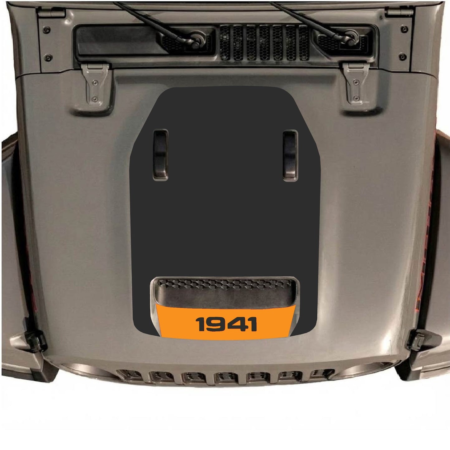 CarCode hood decal for Jeep Wrangler JL/JLU Rubicon 392 and Gladiator Mojave 2020-2026, stylish custom graphic on vehicle hood