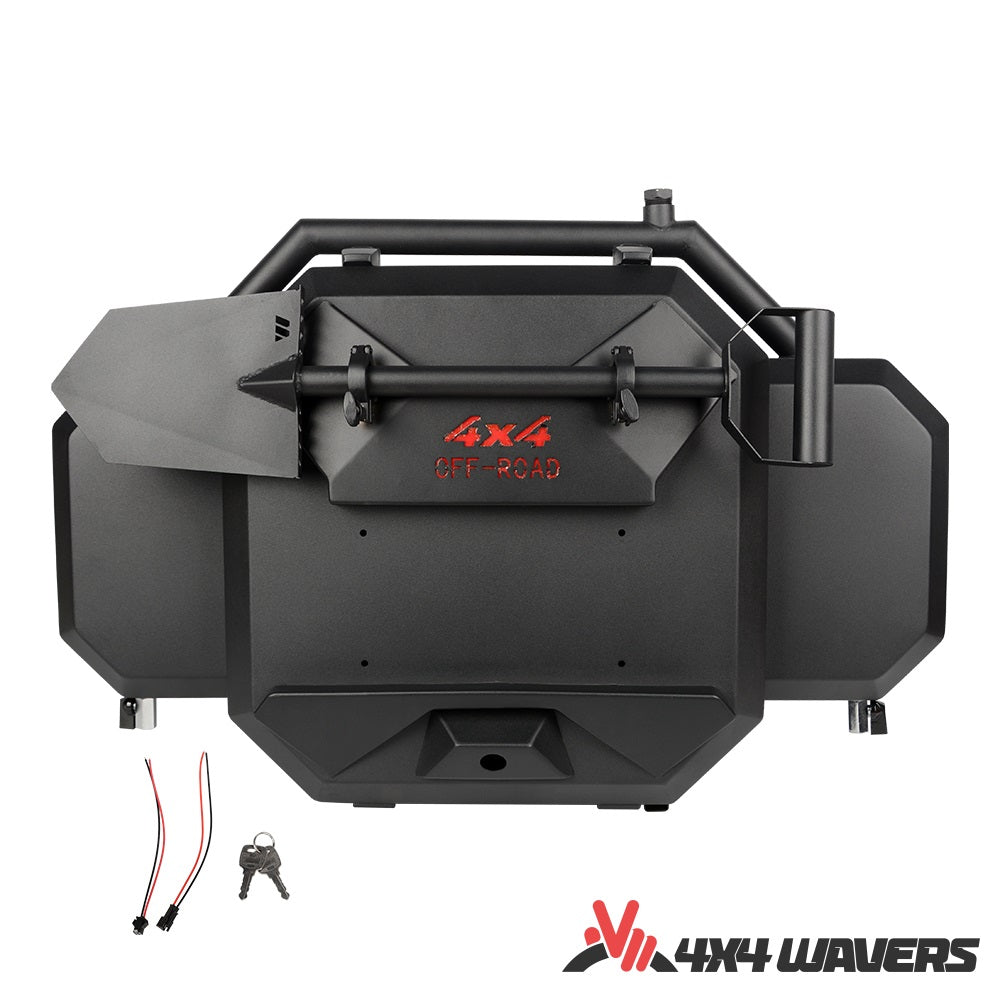 4x4wavers Tailgate Multifunction Box - Rear Multifunctional Storage Box with Shovel - Unlimited Offroads Style - 4X4 WAVERS