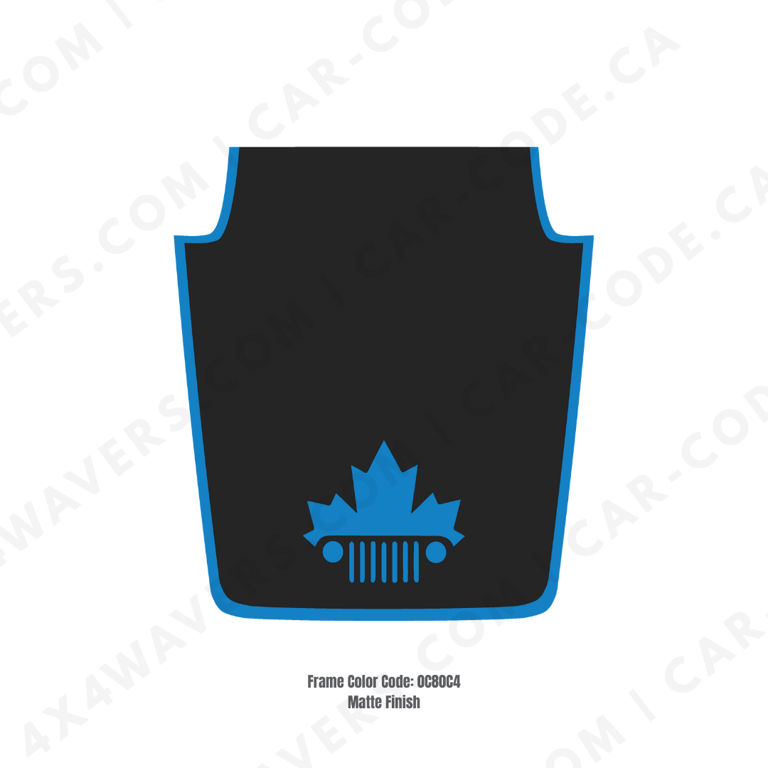 4x4wavers Decal Sticker Kit for JK Hood  – Vinyl Car Decals for Jeep Wrangler Models – Made in Canada - 4X4 WAVERS