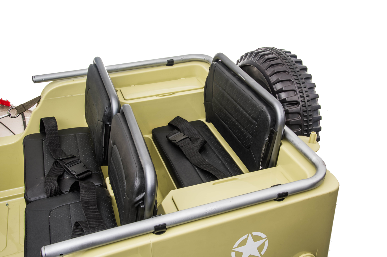 24V Army Jeep Truck 3 Seater DELUXE Kids Ride On Car with Remote Control
