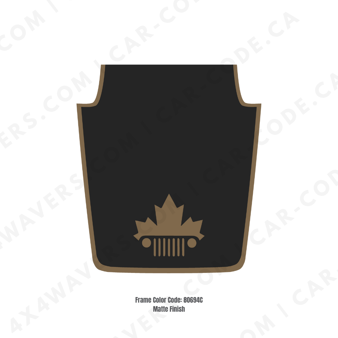 4x4wavers Decal Sticker Kit for JK Hood  – Vinyl Car Decals for Jeep Wrangler Models – Made in Canada - 4X4 WAVERS