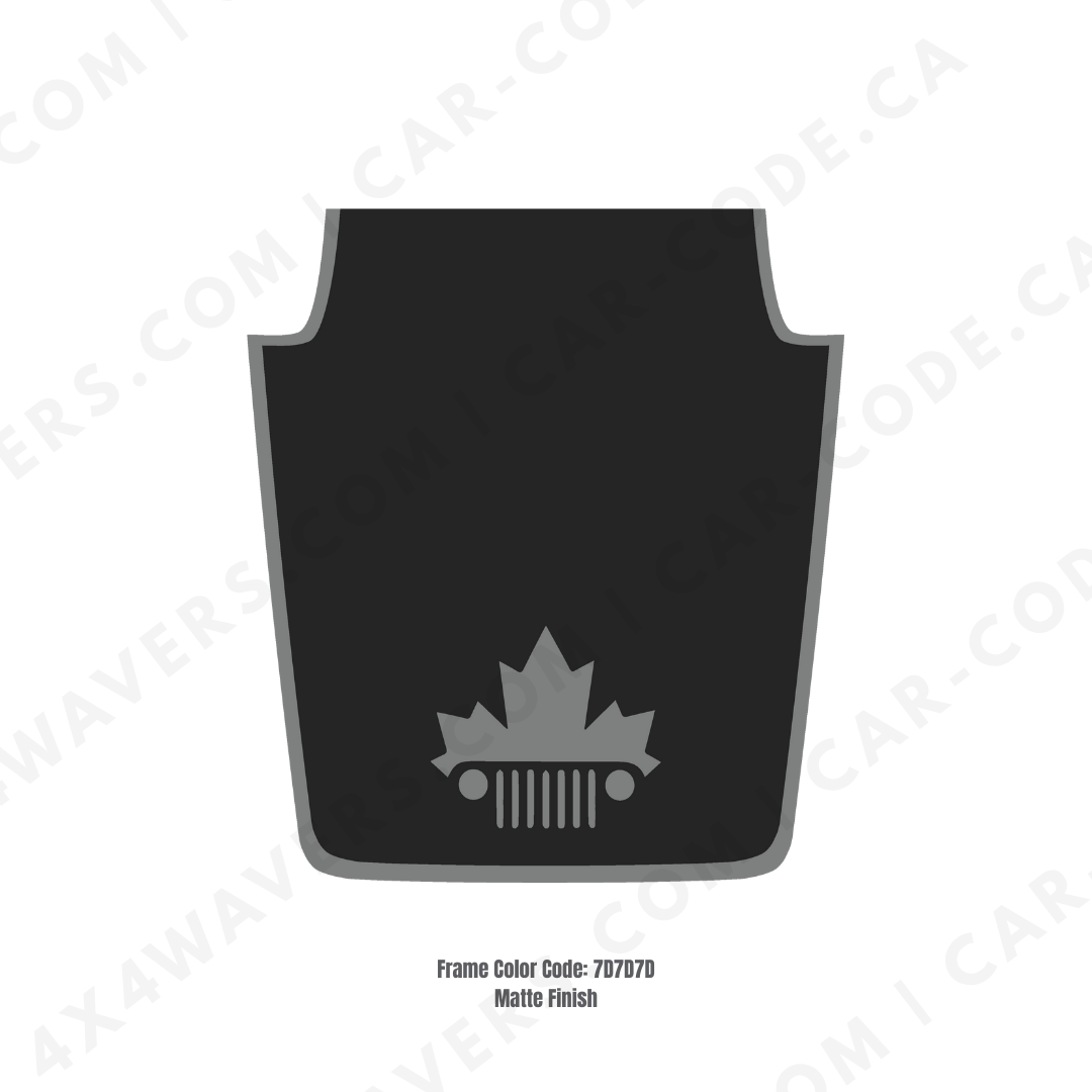 4x4wavers Decal Sticker Kit for JK Hood  – Vinyl Car Decals for Jeep Wrangler Models – Made in Canada - 4X4 WAVERS