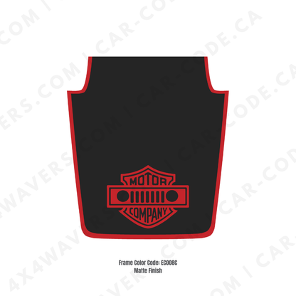 4x4wavers Decal Sticker Kit for JK Hood MOTOR COMPANY Style – Vinyl Car Decals for Jeep Wrangler Models – Made in Canada - 4X4 WAVERS