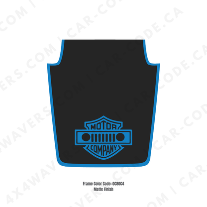 4x4wavers Decal Sticker Kit for JK Hood MOTOR COMPANY Style – Vinyl Car Decals for Jeep Wrangler Models – Made in Canada - 4X4 WAVERS