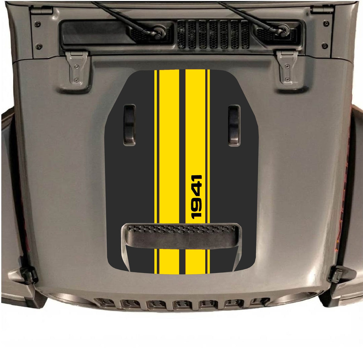 alt
Autocollant de capot CarCode pour Jeep Wrangler JL/JLU Rubicon 392 et JT Gladiator Mojave, style n°08, au design graphique audacieux