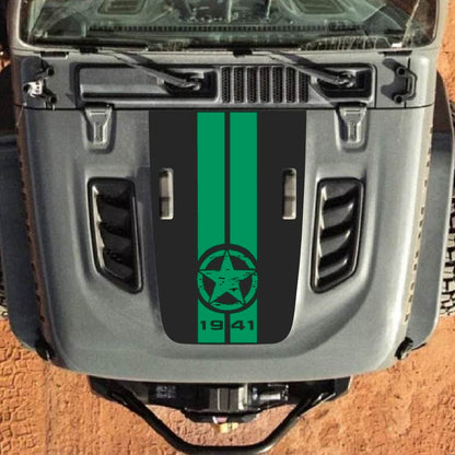 Hood Decal for Jeep Wrangler JL JLU Gladiator JT Rubicon Hood 2018+ Style #57