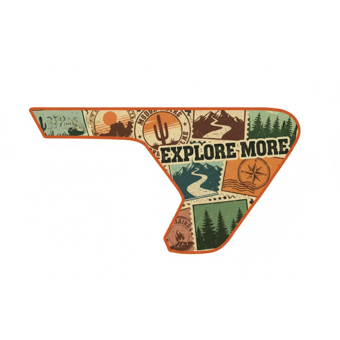 CARCODE Fender Insert Decal/Sticker - Country Graphic Kit - For Jeep Wrangler/Gladiator JL/JLU/JT 2018+ - Premium Vinyl