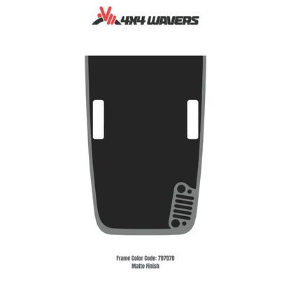 Kit d'autocollants 4x4wavers pour capot JL Rubicon – STYLE CJ – Autocollants vinyles pour modèles Jeep Wrangler – Fabriqué au Canada