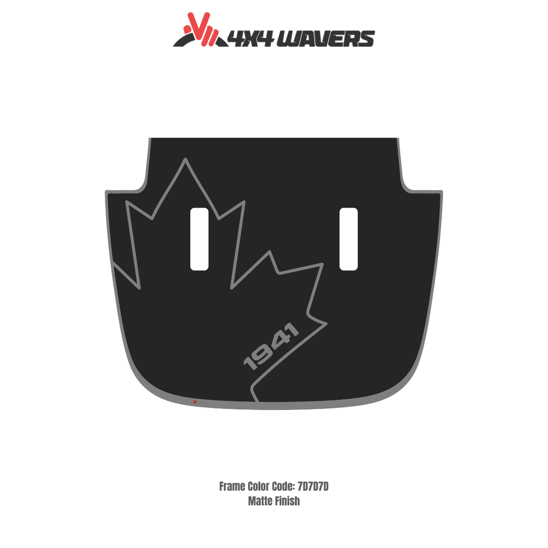 Kit d'autocollants décalcomanies 4x4wavers CANADA 1941 pour capot JL SAHARA – Autocollants vinyles pour voitures Jeep Wrangler – Fabriqué au Canada