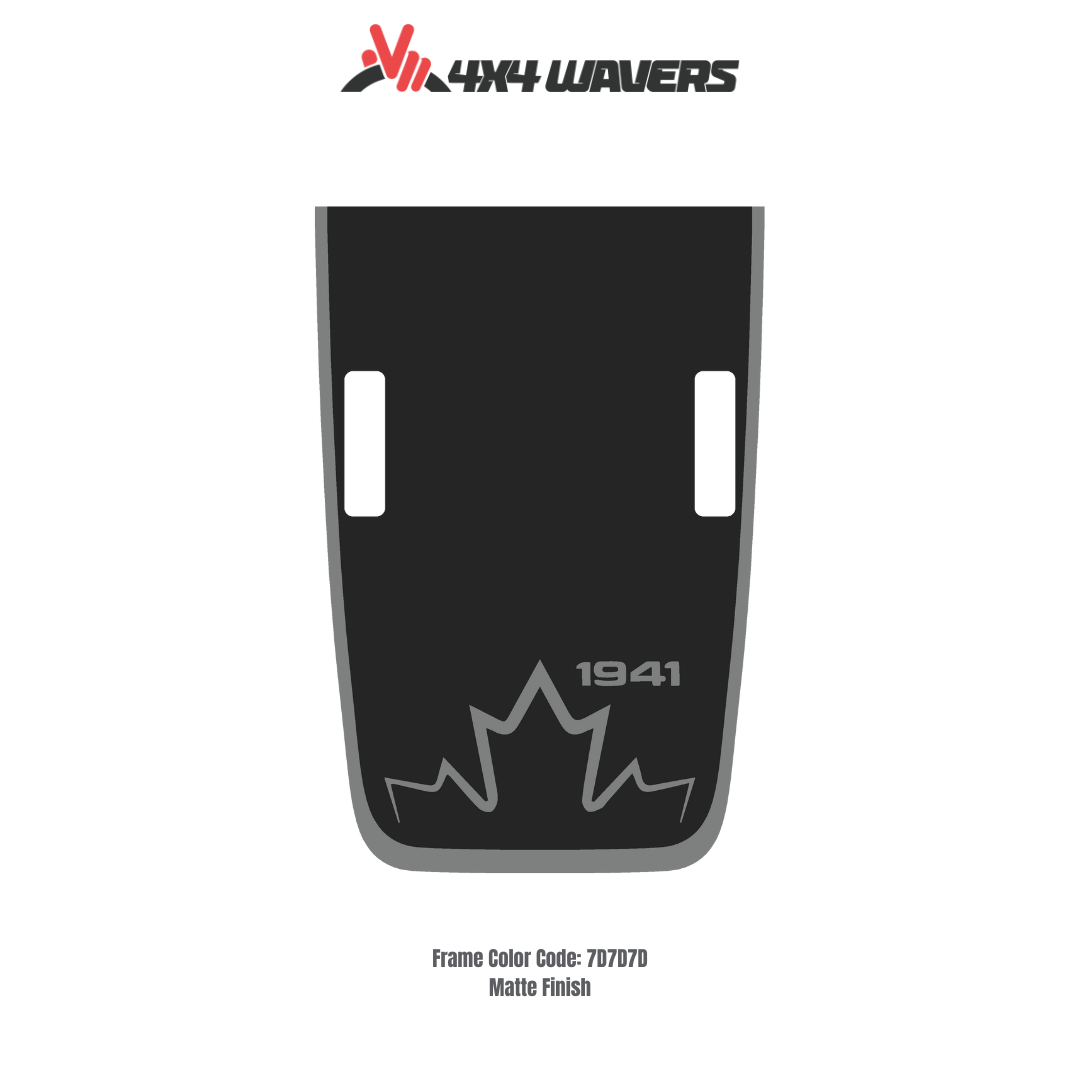 Kit d'autocollants décalcomanies 4x4wavers CANADA 1941 pour capot JL Rubicon – Autocollants en vinyle pour modèles Jeep Wrangler – Fabriqué au Canada