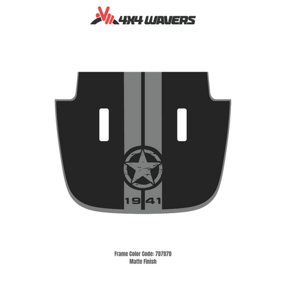 Kit d'autocollants STAR STRIPE 4x4wavers pour capot JL SAHARA – Autocollants en vinyle pour Jeep Wrangler – Fabriqué au Canada