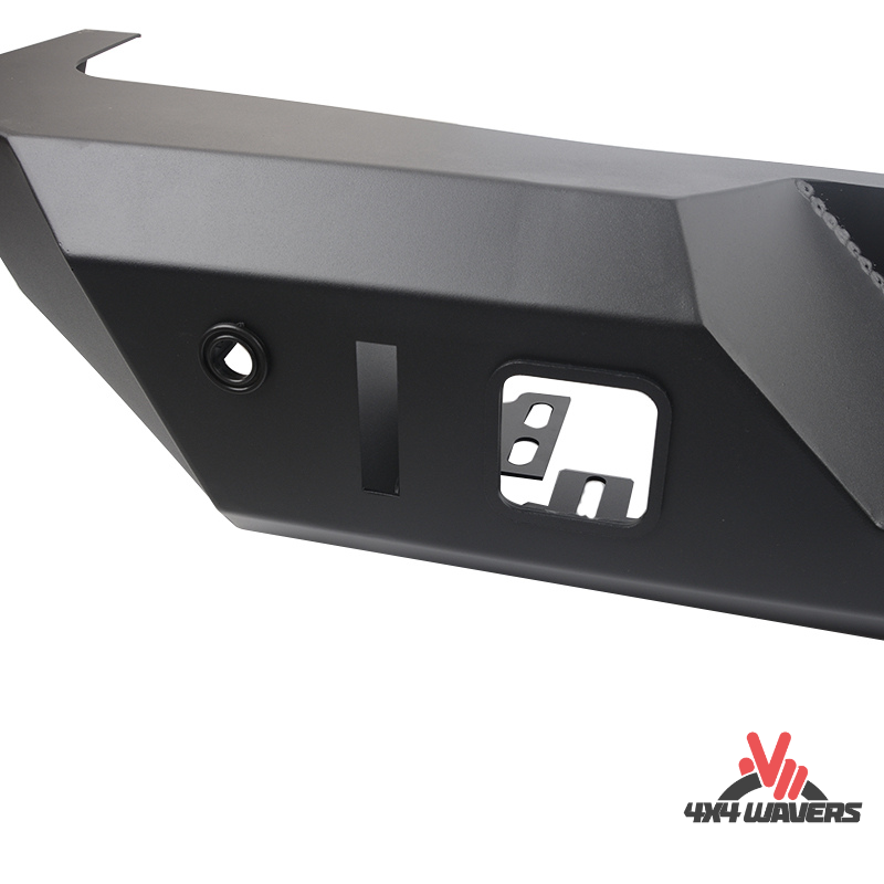 4x4wavers Rear Bumper - Rebel Style with Sensor Holes - 4X4 WAVERS