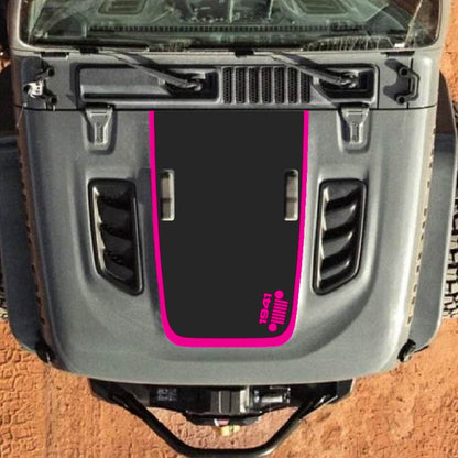 Hood Decal for Jeep Wrangler JL JLU Gladiator JT Rubicon Hood 2018+ Style #02