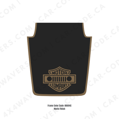 4x4wavers Decal Sticker Kit for JK Hood MOTOR COMPANY Style – Vinyl Car Decals for Jeep Wrangler Models – Made in Canada - 4X4 WAVERS