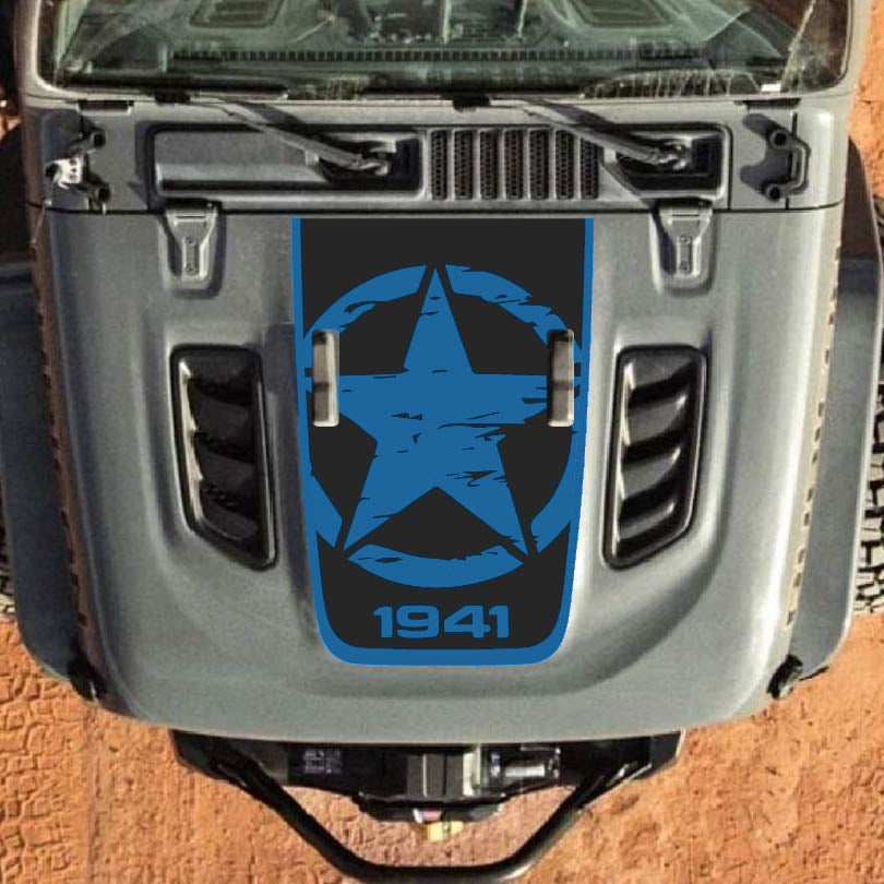 Hood Decal for Jeep Wrangler JL JLU Gladiator JT Rubicon Hood 2018+ Style #31