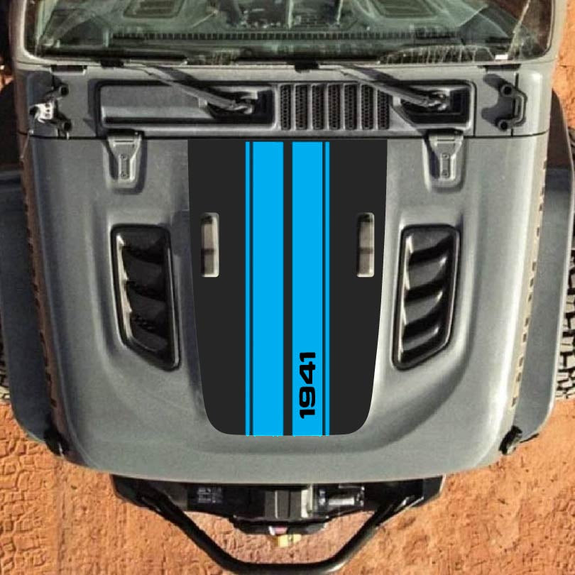 Hood Decal for Jeep Wrangler JL JLU Gladiator JT Rubicon Hood 2018+ Style #56