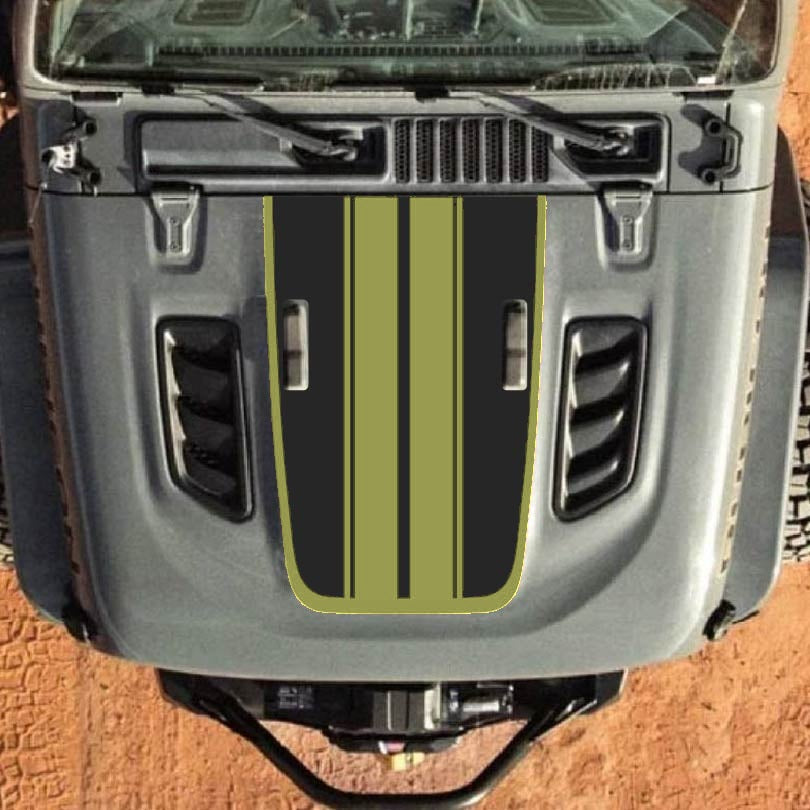 Hood Decal for Jeep Wrangler JL JLU Gladiator JT Rubicon Hood 2018+ Style #60