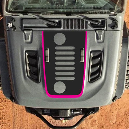 Hood Decal for Jeep Wrangler JL JLU Gladiator JT Rubicon Hood 2018+ Style #102