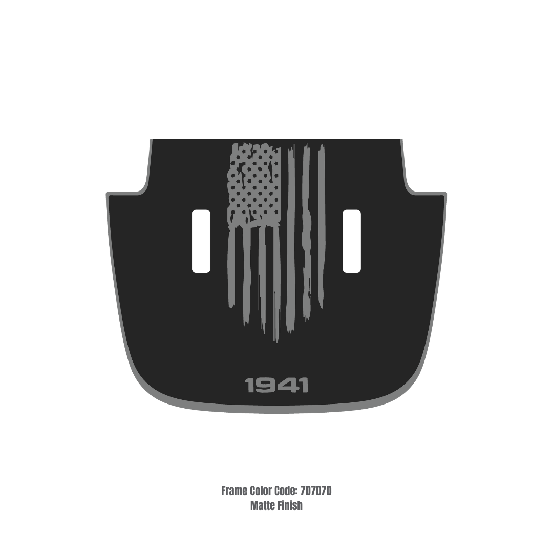 CARCODE Hood Decal/Sticker - America 1941 Style Kit – for JL/JLU/JT/4XE Sahara Hood – Made in Canada - 4X4 WAVERS