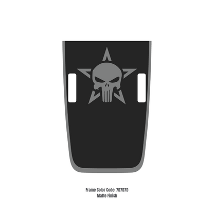 Hood Decal Sticker – Punisher Style Kit – for JL/JLU/JT/4XE Rubicon Hood – Made in Canad - 4X4 WAVERS