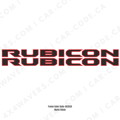 4x4wavers Rubicon Style Decal Sticker Kit for Hood Sides – Vinyl Car Decals for Jeep Wrangler Models – 2x Rubicon Decals – Made in Canada - 4X4 WAVERS