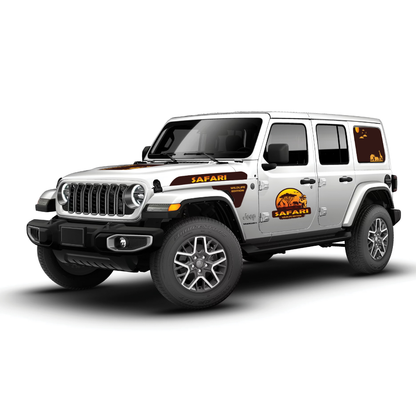CARCODE Full Body Decal Kit - Safari Wildlife Edition - For Jeep Wrangler JL/JLU 2018+ - Hood, Fender, Door, Rear Window and Tailgate Graphics