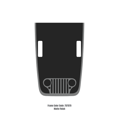 CARCODE Hood Decal/Sticker - Cj Style Kit – for JL/JLU/JT/4XE Rubicon Hood – Made in Canada - 4X4 WAVERS