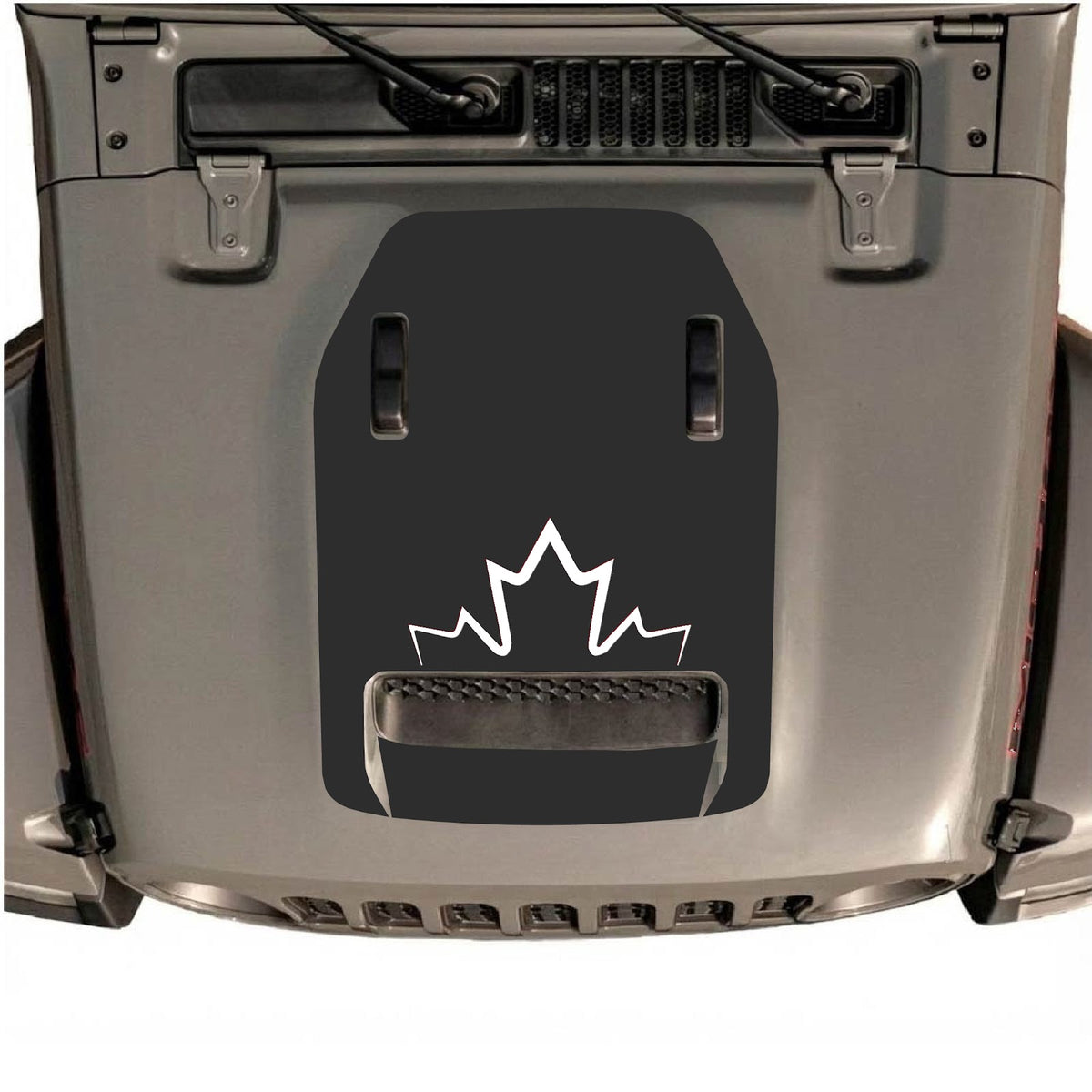 Décalque de capot CarCode pour Jeep Wrangler JL/JLU Rubicon 392 et JT Gladiator Mojave 2020-2026, design autocollant automobile élégant.