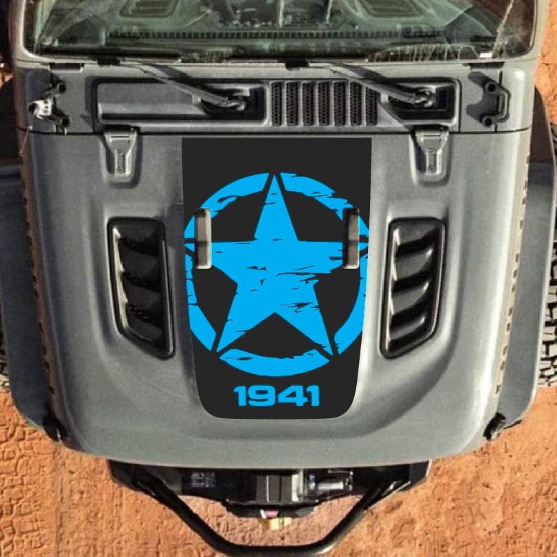 Hood Decal for Jeep Wrangler JL JLU Gladiator JT Rubicon Hood 2018+ Style #29