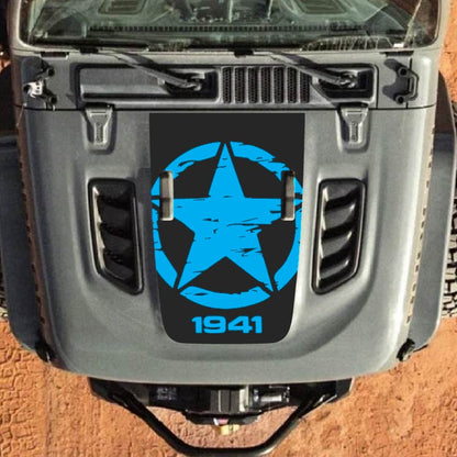 Hood Decal for Jeep Wrangler JL JLU Gladiator JT Rubicon Hood 2018+ Style #29