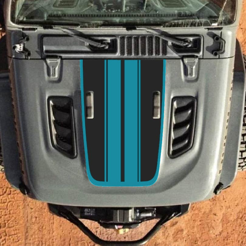 Hood Decal for Jeep Wrangler JL JLU Gladiator JT Rubicon Hood 2018+ Style #60