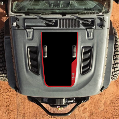 4x4wavers 1941 Decal Sticker Kit for JL Rubicon Hood – Vinyl Car Decals for Jeep Wrangler Models – Made in Canada - 4X4 WAVERS