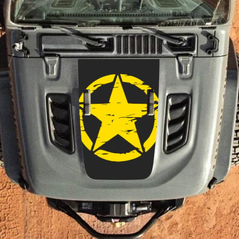 Hood Decal for Jeep Wrangler JL JLU Gladiator JT Rubicon Hood 2018+ Style #24
