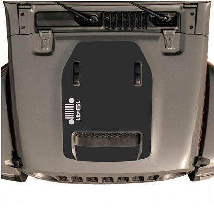 CarCode hood decal for Jeep Wrangler JL/JLU Rubicon 392 and JT Gladiator Mojave, style #52, shown on vehicle hood.