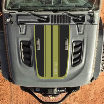 Hood Decal for Jeep Wrangler JL JLU Gladiator JT Rubicon Hood 2018+ Style #100