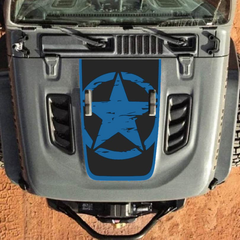 Hood Decal for Jeep Wrangler JL JLU Gladiator JT Rubicon Hood 2018+ Style #27