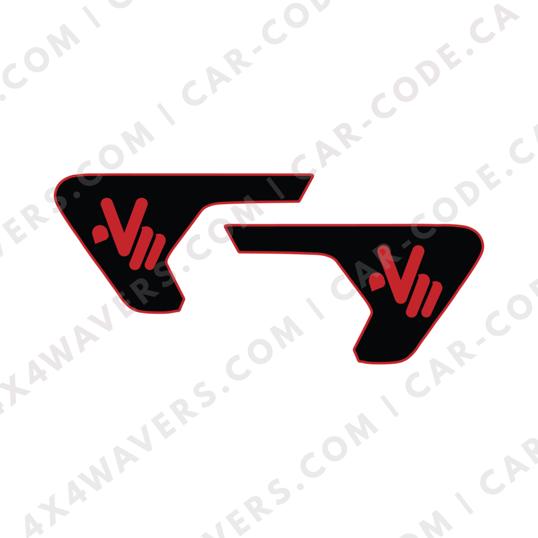 CARCODE Fender Insert Decal/Sticker - Wave Style Graphic Kit - For Jeep Wrangler/Gladiator JL/JLU/JT 2018+ - Premium Vinyl